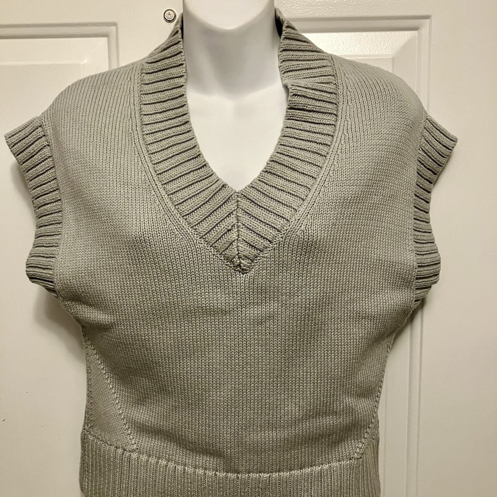 Alp N Rock‎ ANR+ Size Small Patrice V-Neck Sweater Vest Pale Green Women's